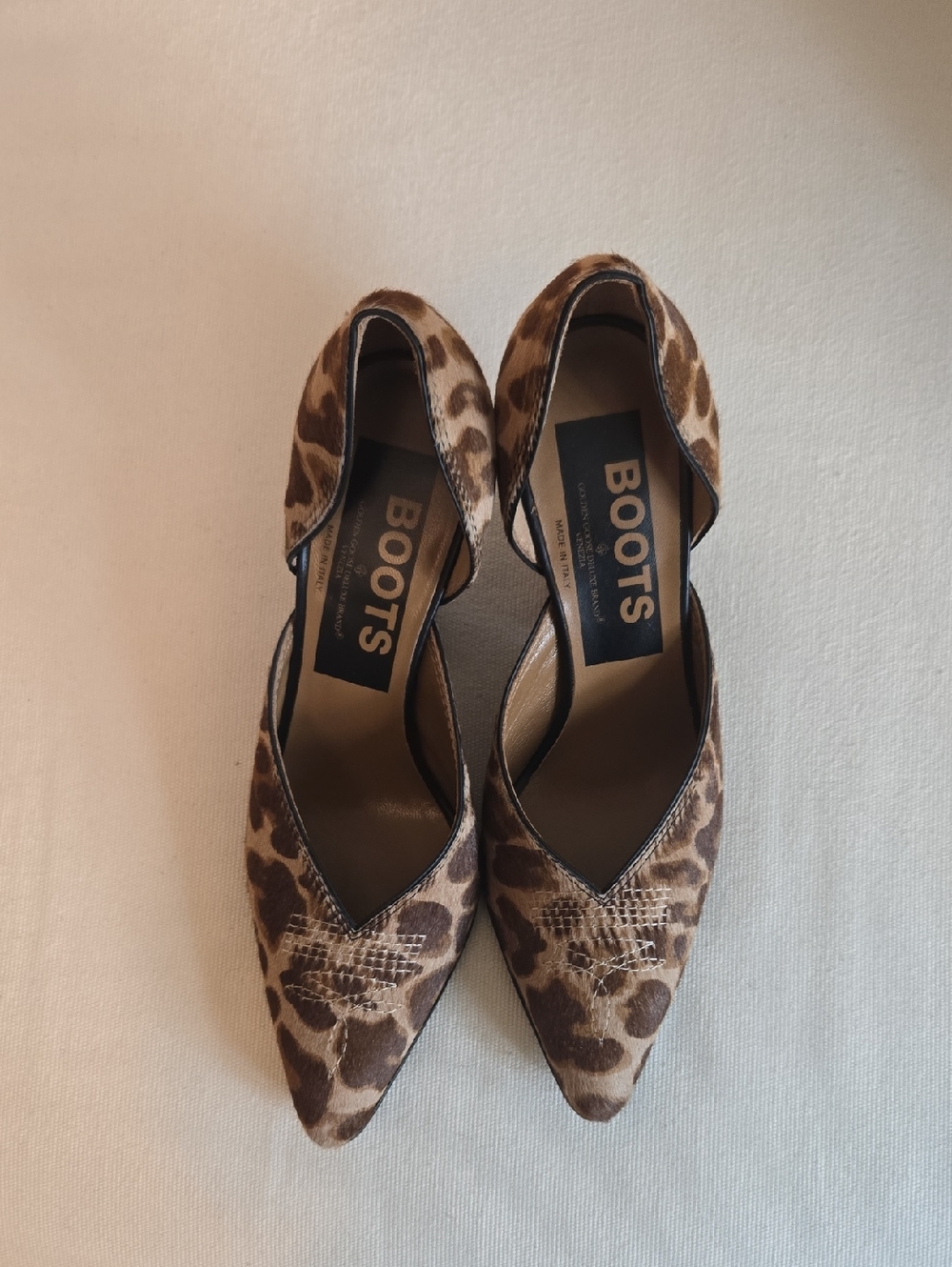 Golden Goose Calf Hair Leopard Heels - Picture 7 of 10